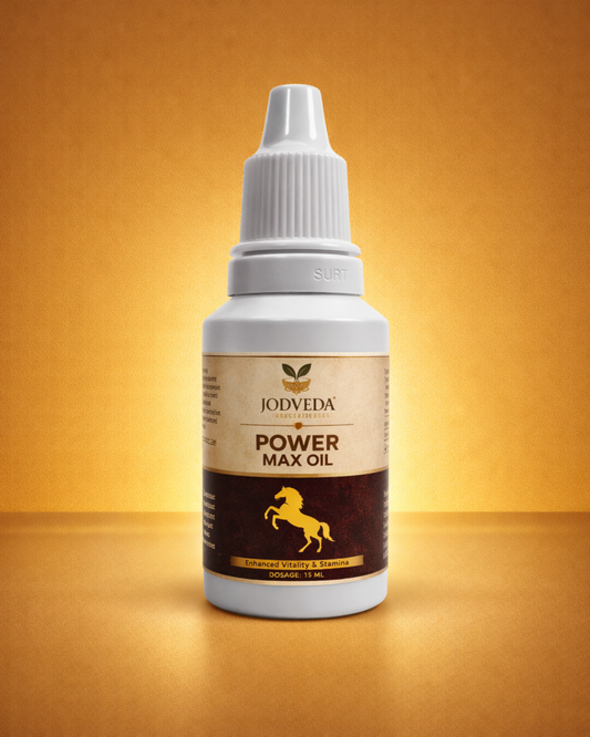 Jodveda Power Max Oil for Men | Ayurvedic Herbal for Vitality & Stamina Support | External Use Oil | Natural Performance Support | 15 ml
