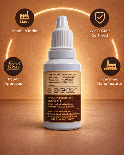 Jodveda Power Max Oil for Men | Ayurvedic Herbal for Vitality & Stamina Support | External Use Oil | Natural Performance Support | 15 ml