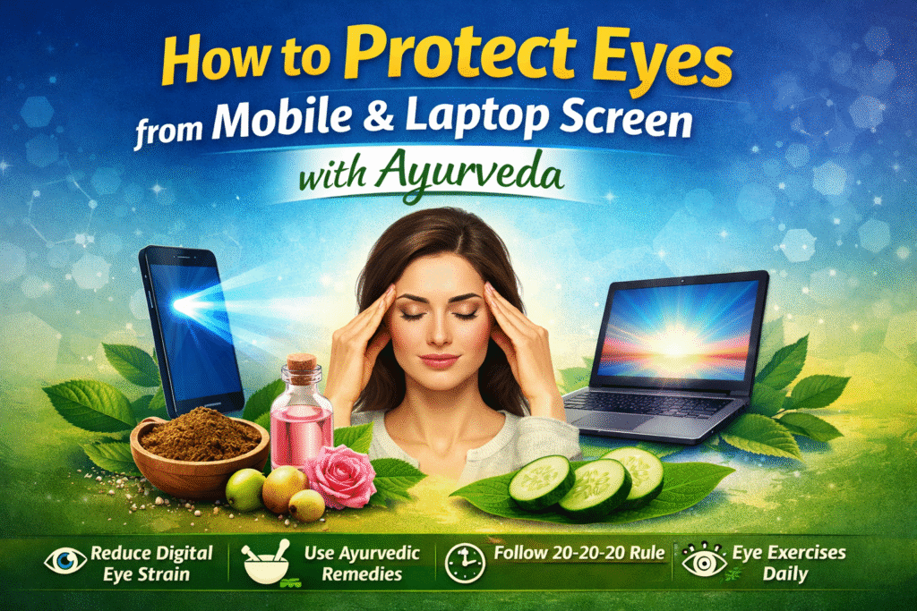 How to Protect Eyes from Mobile and Laptop Screen with Ayurveda